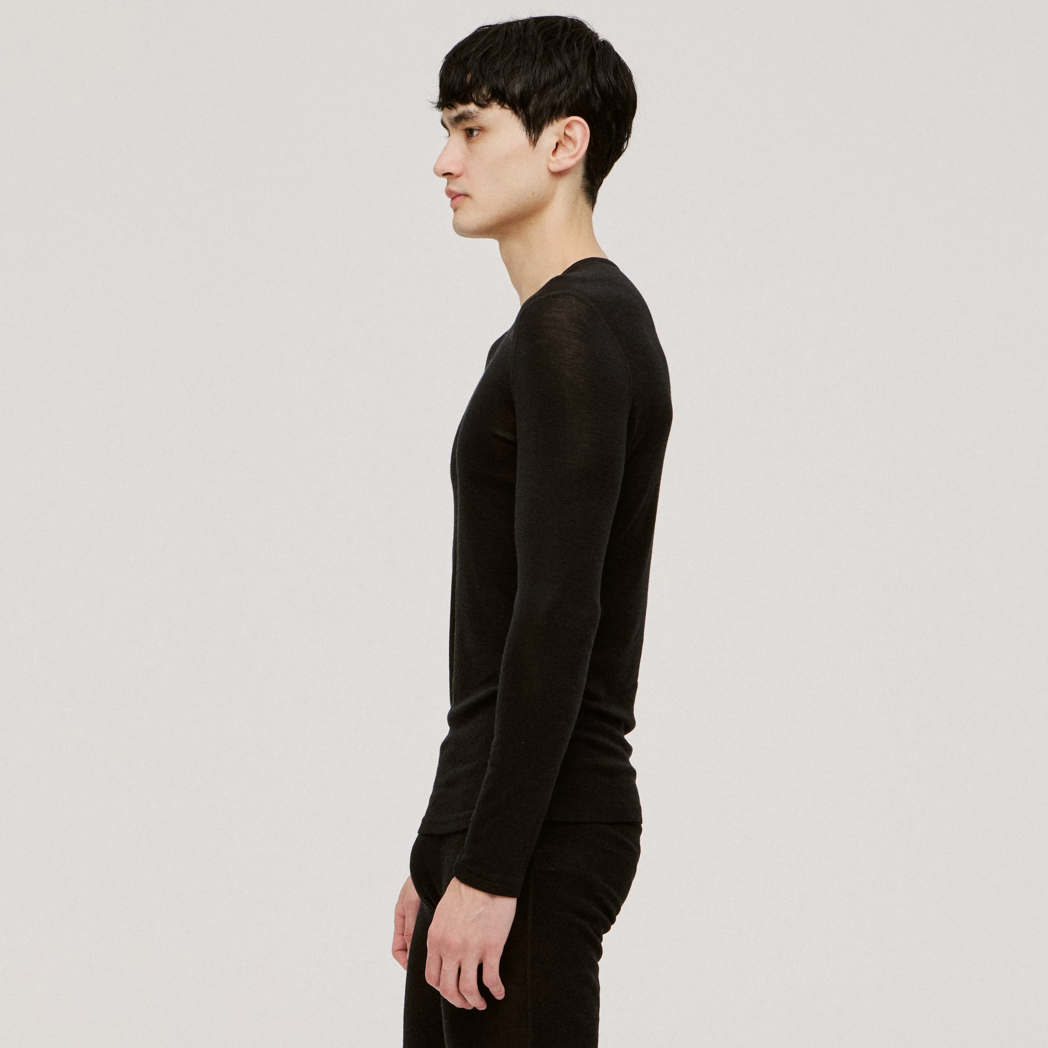 100% Superfine Merino Men's Thermal Long Sleeve - Image 2