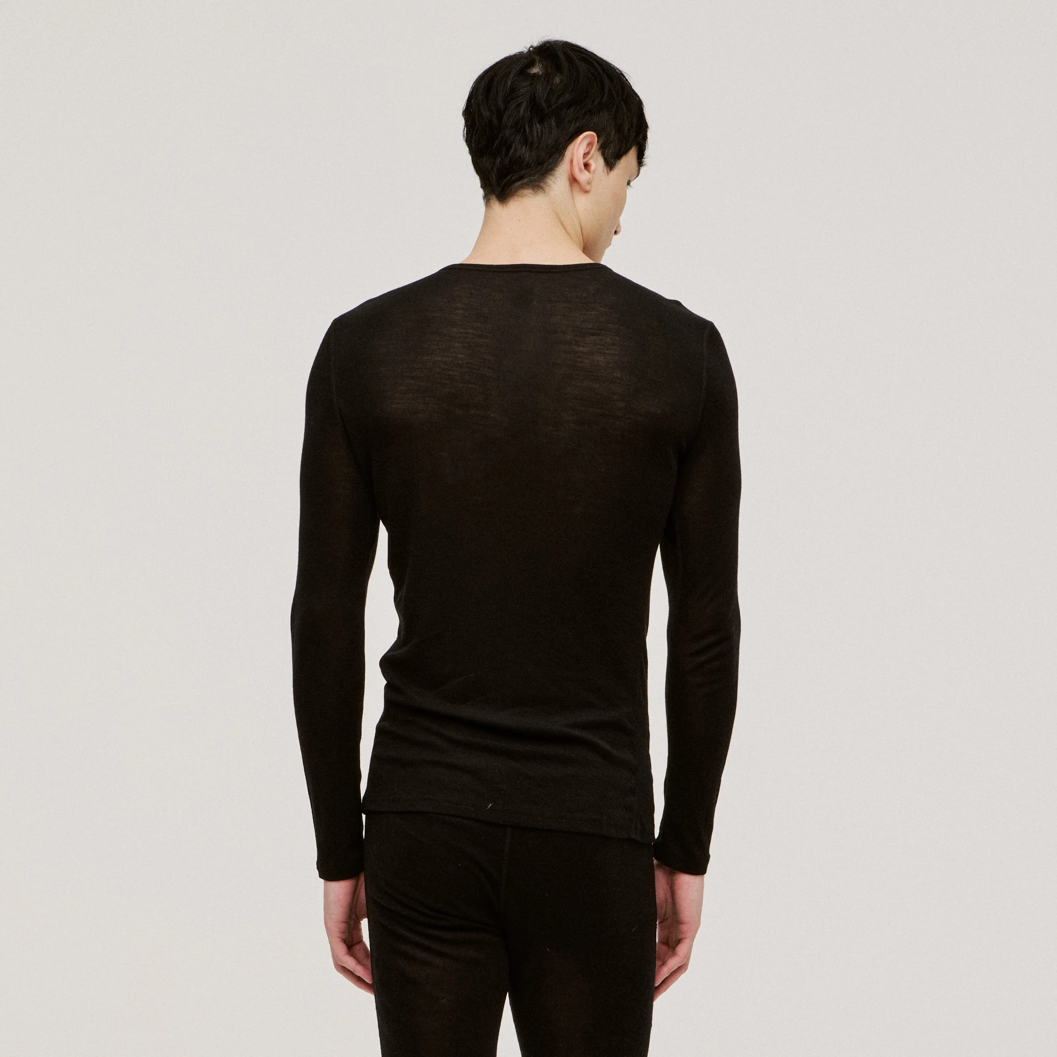 100% Superfine Merino Men's Thermal Long Sleeve - Image 3