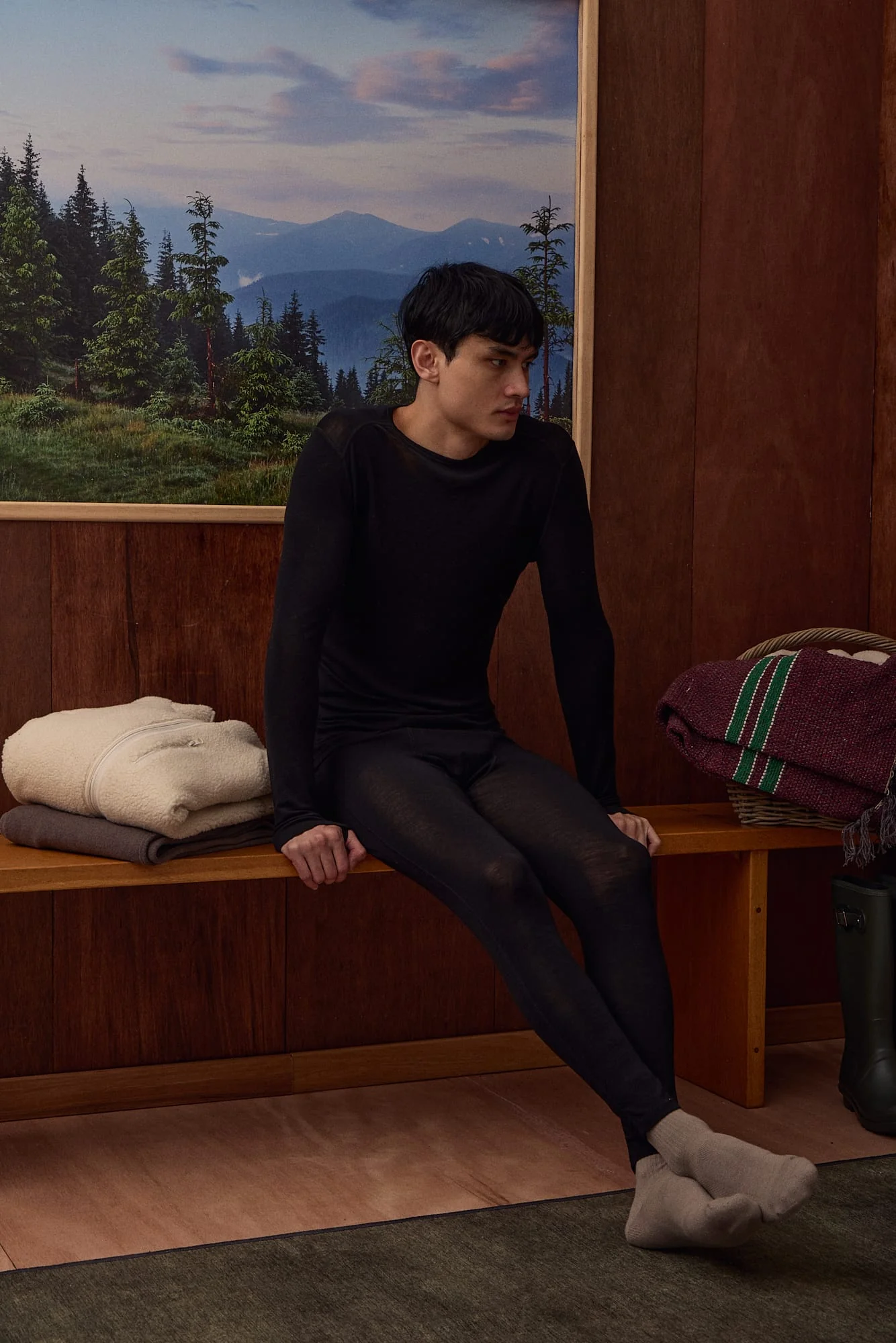 100% Superfine Merino Men's Thermal Long Sleeve - Image 5